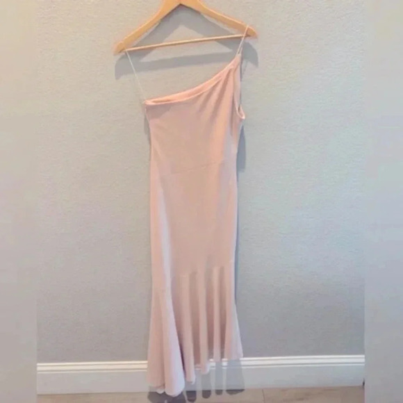NWT Significant Other Flounce Hem One Shoulder Tori Dress in Blush Pink Size 2 - Picture 6 of 8